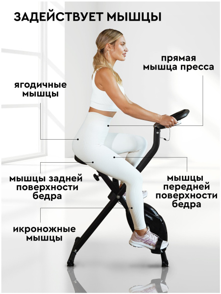 Складной велотренажер для дома PLANTA FD-BIKE-005 Складной велотренажер для дома PLANTA FD-BIKE-005