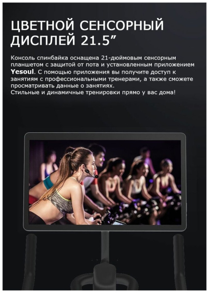 Велотренажер YESOUL BS3-B PRO PLUS