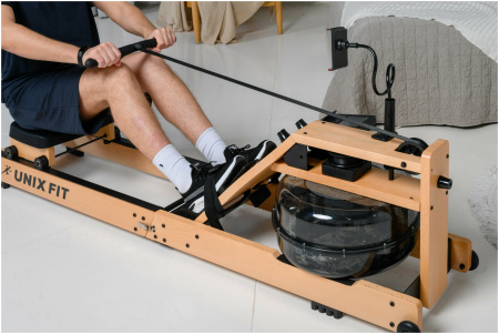 Гребной тренажер водный UnixFit Wood Rower