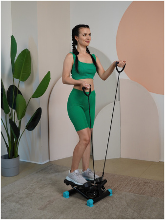 Мини-степпер поворотный с эспандерами PLANTA FD-STEP-002