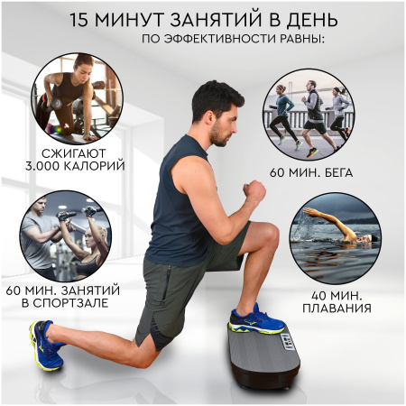 Ультратонкая виброплатформа тренажер для похудения PLANTA VP-02 Vibra Slim