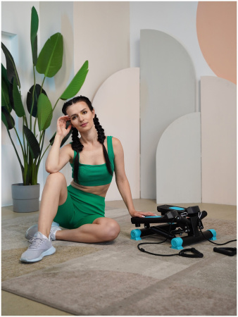 Мини-степпер поворотный с эспандерами PLANTA FD-STEP-002