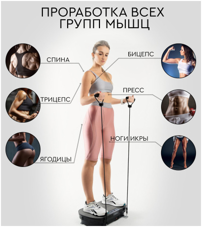 Ультратонкая виброплатформа тренажер для похудения PLANTA VP-02 Vibra Slim