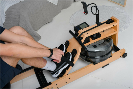 Гребной тренажер водный UnixFit Wood Rower
