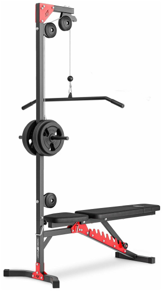 Тяга верхняя/горизонтальная на свободном весе - опция для скамеек Marbo Home