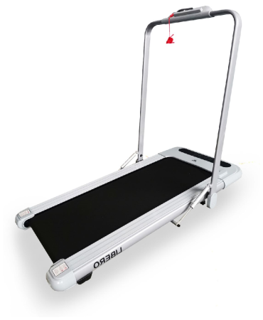 Беговая дорожка DFC LIBERO slim, серая T100G