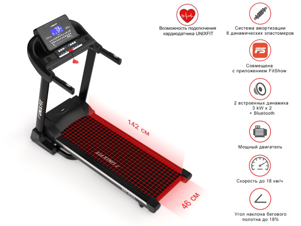 Электрическая беговая дорожка UnixFit MX-830L