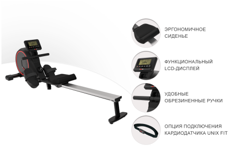 Гребной тренажер+ Коврик UnixFit Techno Rower 410
