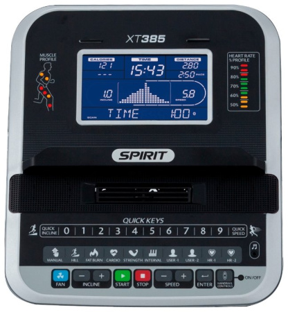 Электрическая беговая дорожка SPIRIT XT385 (2017)