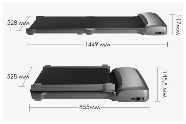 Электрическая беговая дорожка Xiaomi WalkingPad C1 Grey Alloy Edition