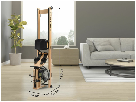 Гребной тренажер водный UnixFit Wood Rower