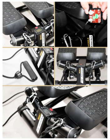 Мини-степпер с эспандерами (поворотный) Start Line Mobile