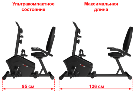 Горизонтальный велотренажер UnixFit BR-340 Compact