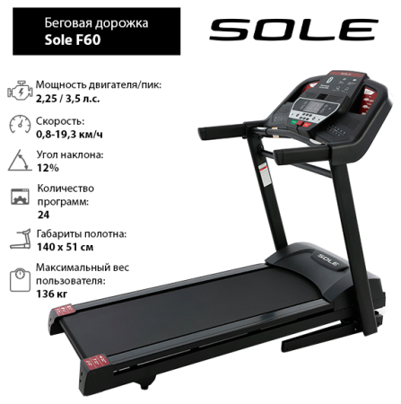 Беговая дорожка Sole Fitness F60