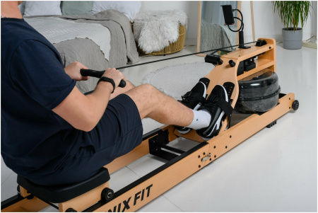 Гребной тренажер водный UnixFit Wood Rower